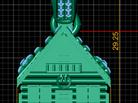 金色舒适小屋吊坠奢华家居珠宝 3D 打印模型
