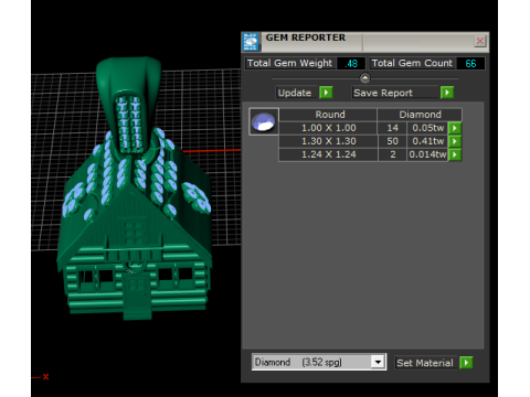 金色舒适小屋吊坠奢华家居珠宝 3D 打印模型