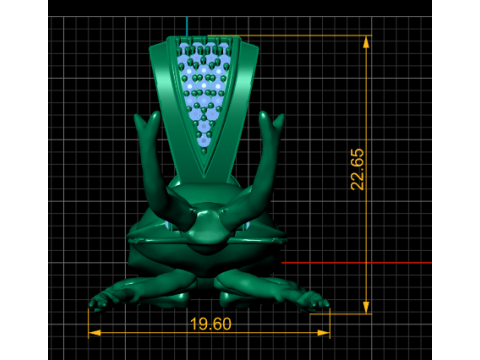 Ciondolo spirito cervo dorato Simpatico gioiello con carattere di corna Modello di stampa 3D