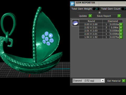 Ciondolo gotico con pietra preziosa teschio cornuto dell'inferno Modello di stampa 3D