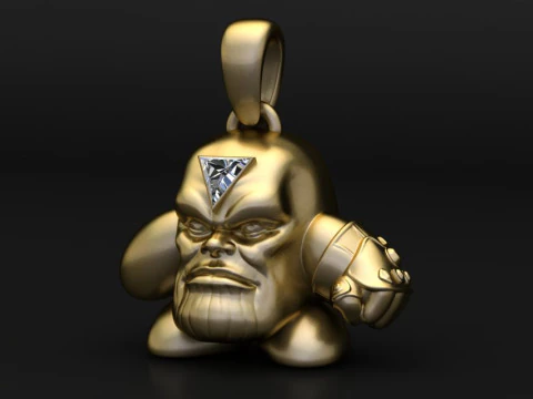 Thanos Chibi Diamond Pendant 3D Print Model