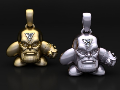 Діамантовий кулон Thanos Chibi 3D Принт Модель