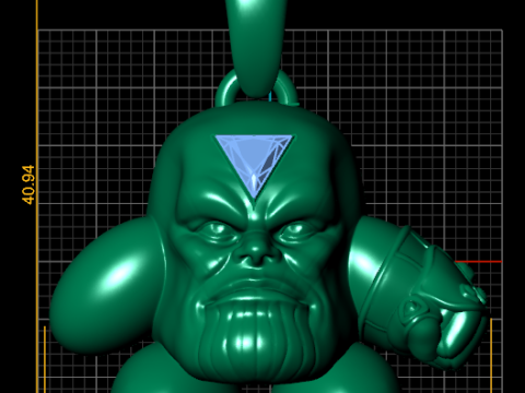 Діамантовий кулон Thanos Chibi 3D Принт Модель