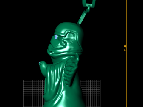 Wisiorek z aniołem burzy, edycja złota Model do druku 3D