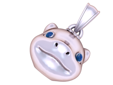 Кулон із золотим смайликом 3D Принт Модель