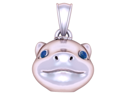 Кулон із золотим смайликом 3D Принт Модель