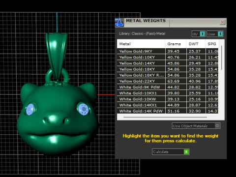 Golden Smiley Creature Pendant 3D Print Model