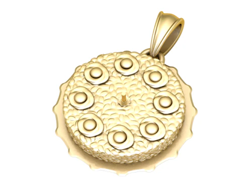 Golden Eye Cluster Medallion 3D Print Model