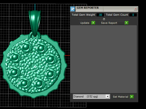 Golden Eye Cluster Medallion 3D Print Model