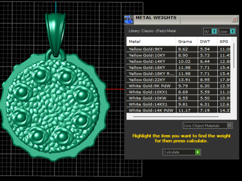 골든 아이 클러스터 메달리온 3D 프린트 모델