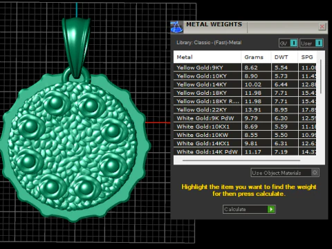Golden Eye Cluster Medallion 3D Print Model