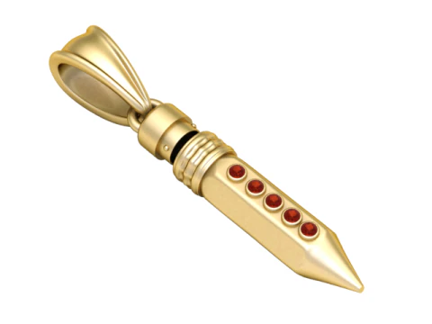 Golden Energy Spike Pendant 3D Print Model