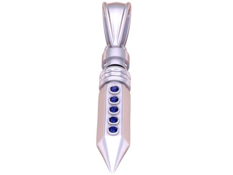 Golden Energy Spike Pendant 3D Print Model
