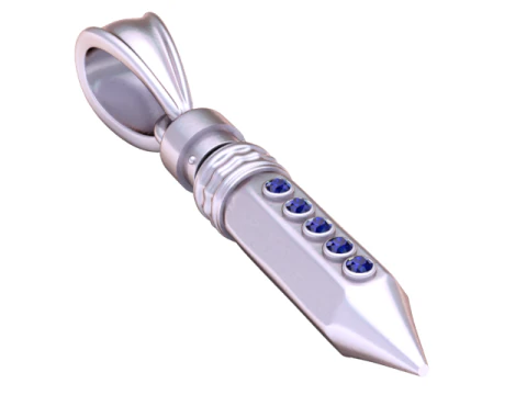 Golden Energy Spike Pendant 3D Print Model