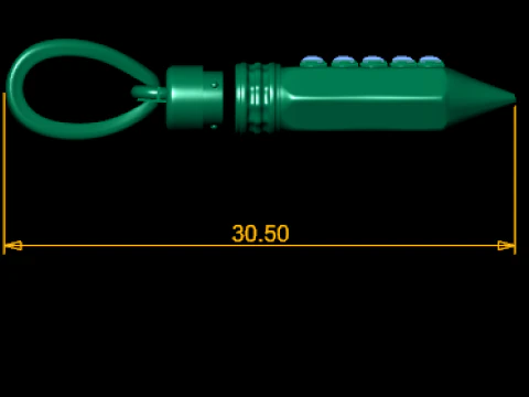 Golden Energy Spike Pendant 3D Print Model