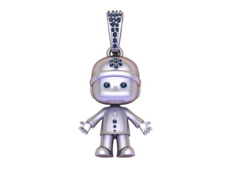 Golden Cute Doll Pendant 3D Print Model