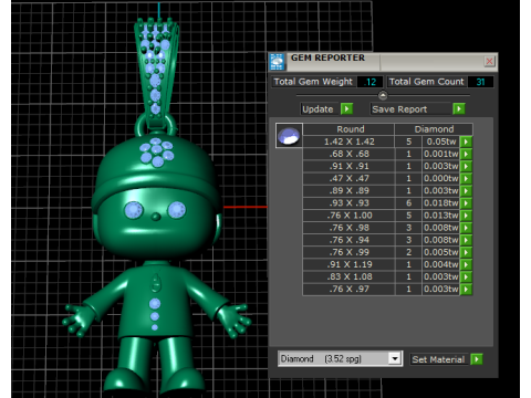Золотая милая кукла-подвеска 3D Принт Модель