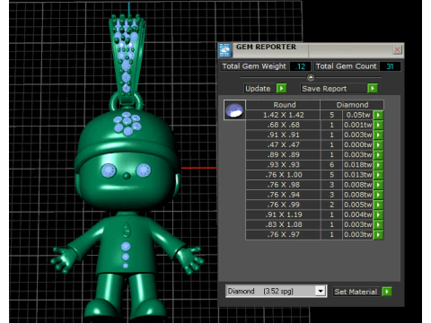 Golden Cute Doll Pendant 3D Print Model
