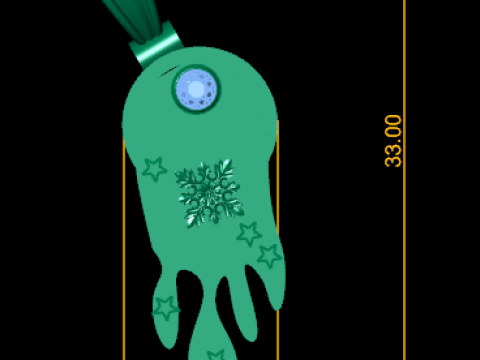 गोल्डन सीक्रेट हैंड पेंडेंट 3D प्रिंट मॉडल