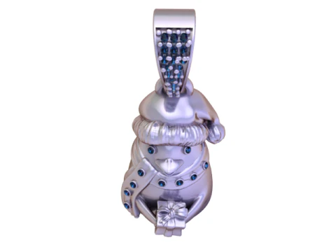 Golden Winter Penguin Pendant 3D Print Model