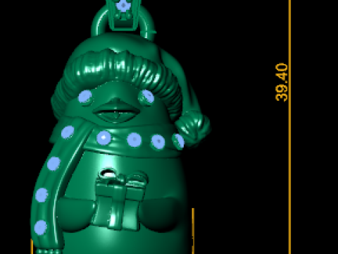 Ciondolo dorato del pinguino invernale Modello di stampa 3D