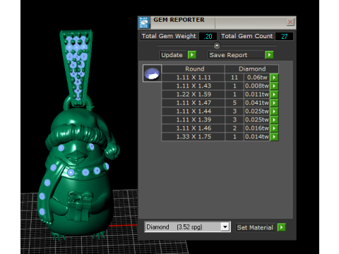 Ciondolo dorato del pinguino invernale Modello di stampa 3D