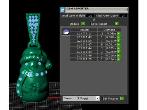 Golden Winter Penguin Pendant 3D Print Model