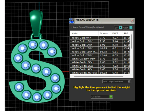 Colar com pingente inicial S em ouro e pedras preciosas de rubi Modelo de Impressão 3D