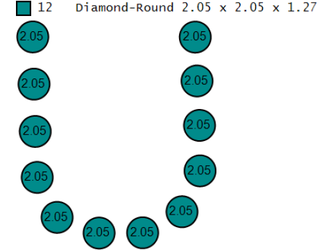 U-Initial-Goldanhänger mit Rubinstein, personalisierte Alphabet-Halskette 3D Druckmodell
