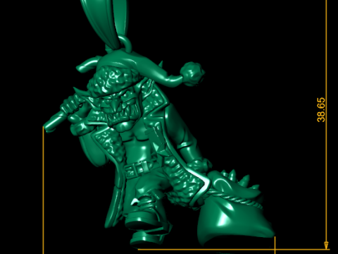 Ciondolo dorato di Babbo Natale Goblin Modello di stampa 3D