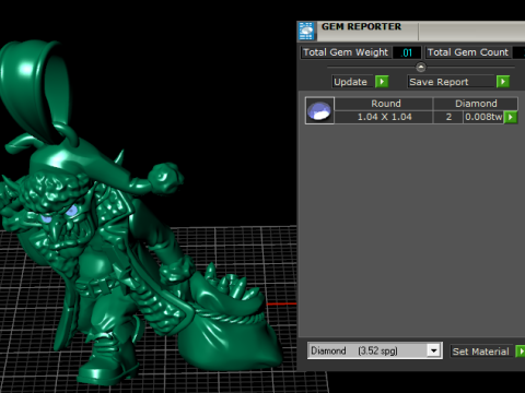 Ciondolo dorato di Babbo Natale Goblin Modello di stampa 3D