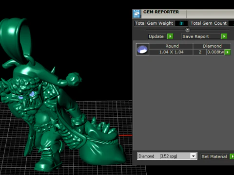 Golden Goblin Santa Pendant 3D Print Model