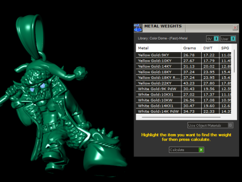 Ciondolo dorato di Babbo Natale Goblin Modello di stampa 3D