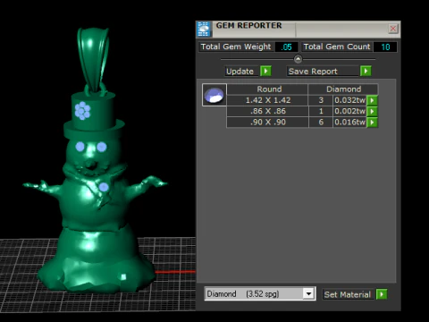 Golden Snowman Pendant 3D Print Model