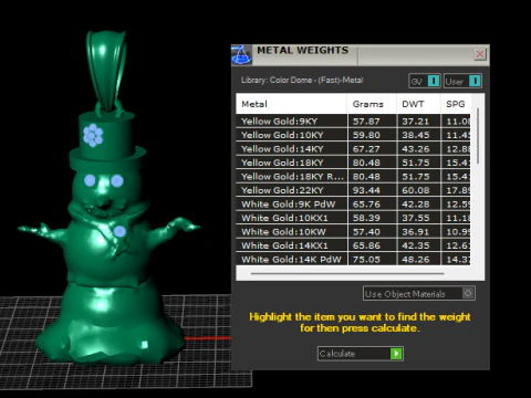 Golden Snowman Pendant 3D Print Model