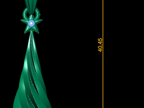 Ciondolo stella ricciolo dorato Modello di stampa 3D