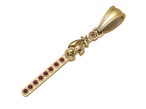 Colgante Dragon Ruby Bar Edición Oro Modelo de impresión 3D