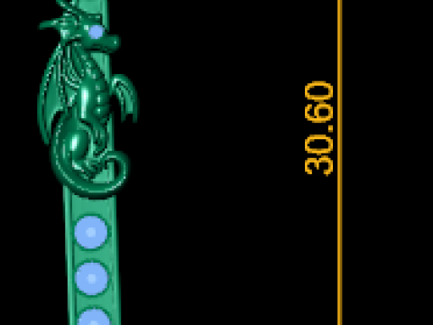 龙红宝石吊坠黄金版 3D 打印模型