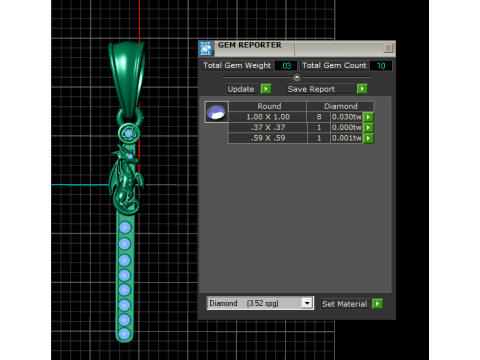 龙红宝石吊坠黄金版 3D 打印模型