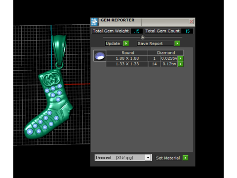Ciondolo guantone da boxe in oro, edizione in pietra rosa Modello di stampa 3D