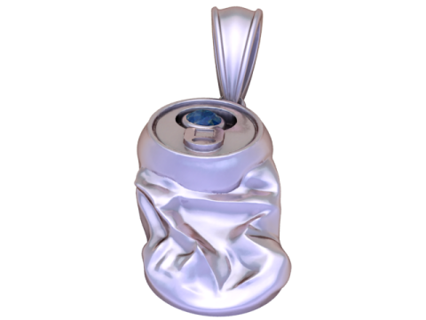 Підвіска із золота з розбитою консервною банкою Ruby Tab Edition 3D Принт Модель