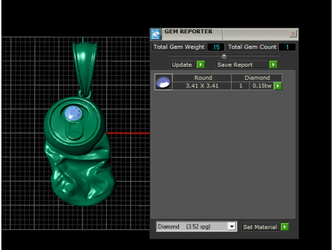 Gold Crushed Can Pendant Ruby Tab Edition 3D Print Model
