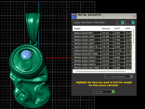 Gold Crushed Can Pendant Ruby Tab Edition 3D Print Model