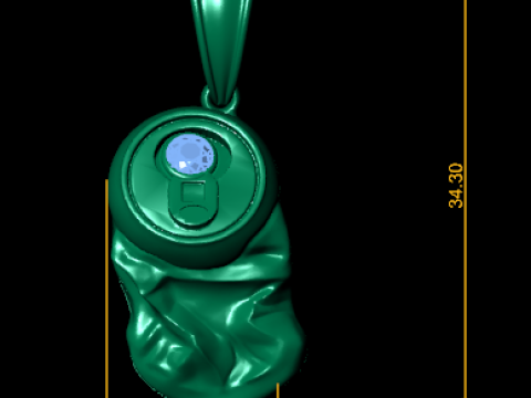 Підвіска із золота з розбитою консервною банкою Ruby Tab Edition 3D Принт Модель