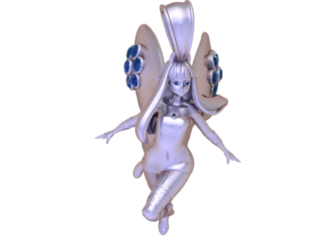 Wisiorek ze złotą wróżką Rubinowe skrzydło Model do druku 3D