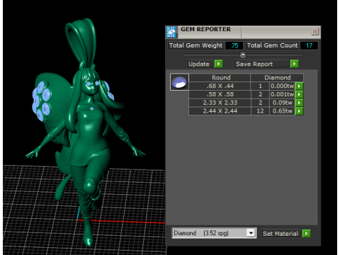 Wisiorek ze złotą wróżką Rubinowe skrzydło Model do druku 3D