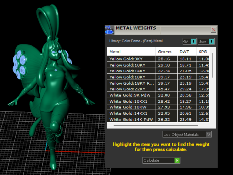 Wisiorek ze złotą wróżką Rubinowe skrzydło Model do druku 3D