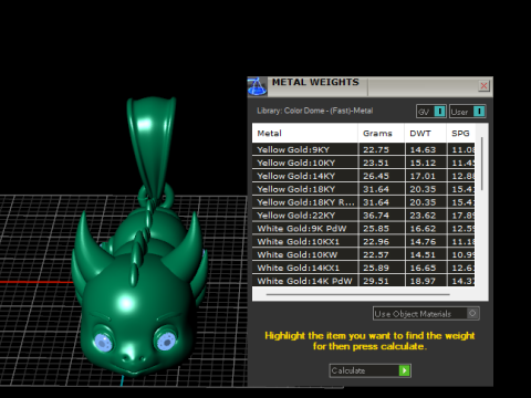 小龙吊坠红宝石眼版 3D 打印模型