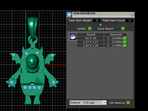 Pendentif mécanique Bat Droid, édition améthyste Modèles 3D en vedette