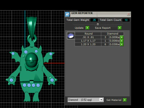 Mechanical Bat Droid Pendant Amethyst Edition 3D Print Model
